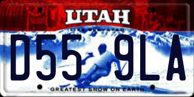 UT license plate D559LA