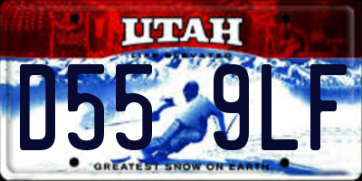 UT license plate D559LF