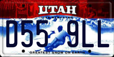 UT license plate D559LL
