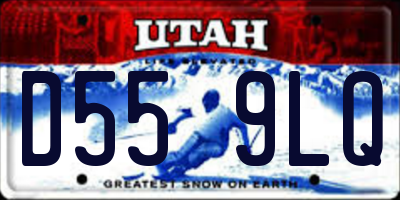 UT license plate D559LQ