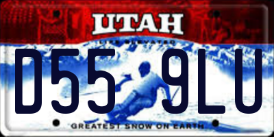 UT license plate D559LU