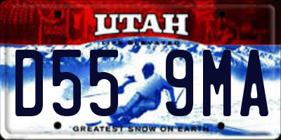 UT license plate D559MA