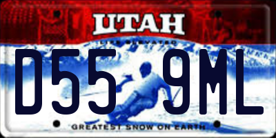 UT license plate D559ML