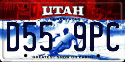 UT license plate D559PC
