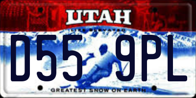 UT license plate D559PL