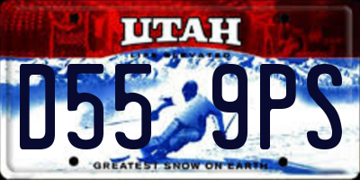 UT license plate D559PS