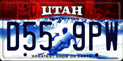 UT license plate D559PW