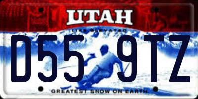 UT license plate D559TZ