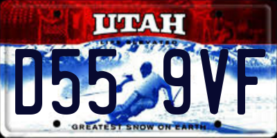 UT license plate D559VF