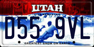 UT license plate D559VL