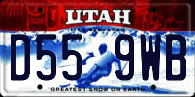 UT license plate D559WB