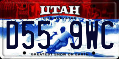 UT license plate D559WC