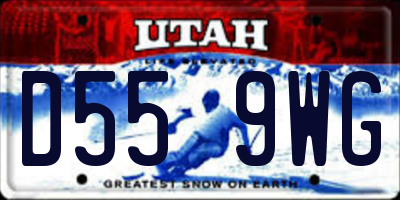 UT license plate D559WG