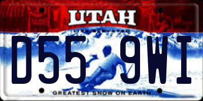 UT license plate D559WI