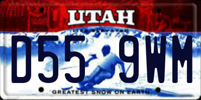 UT license plate D559WM