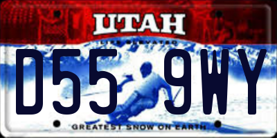 UT license plate D559WY