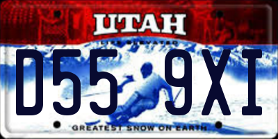 UT license plate D559XI