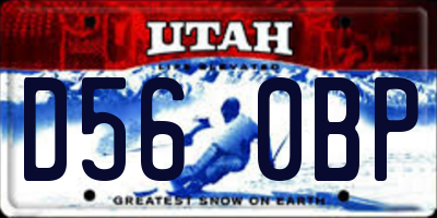 UT license plate D560BP