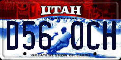 UT license plate D560CH
