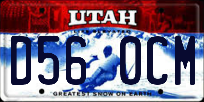 UT license plate D560CM