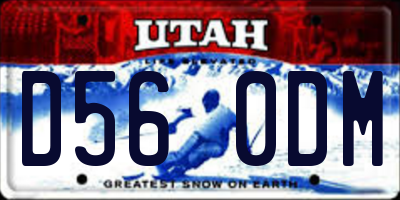 UT license plate D560DM