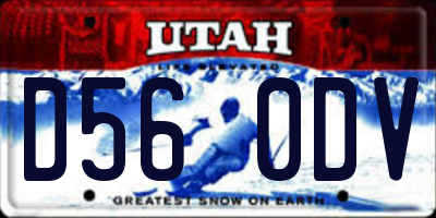 UT license plate D560DV