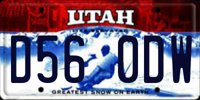 UT license plate D560DW
