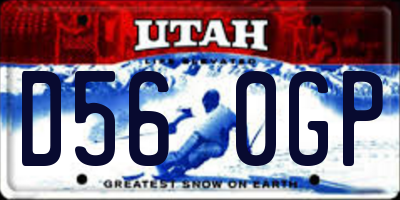 UT license plate D560GP