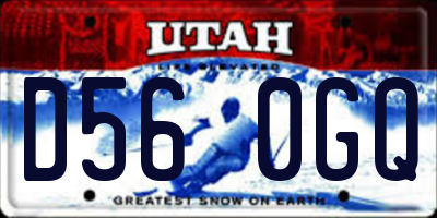 UT license plate D560GQ