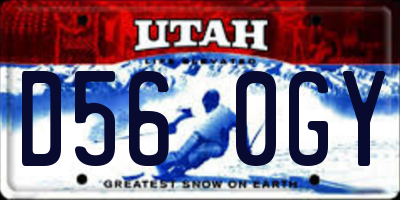 UT license plate D560GY