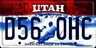 UT license plate D560HC