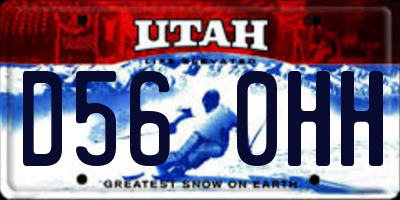 UT license plate D560HH