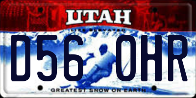 UT license plate D560HR