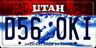 UT license plate D560KI