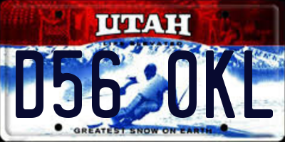 UT license plate D560KL
