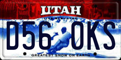 UT license plate D560KS
