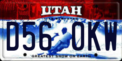 UT license plate D560KW