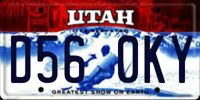 UT license plate D560KY