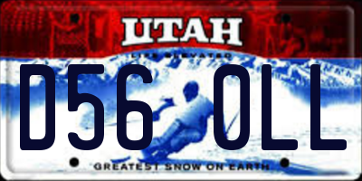 UT license plate D560LL