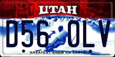 UT license plate D560LV