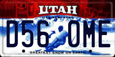 UT license plate D560ME