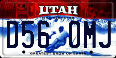 UT license plate D560MJ