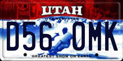 UT license plate D560MK