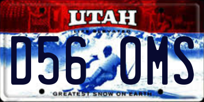 UT license plate D560MS