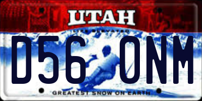UT license plate D560NM