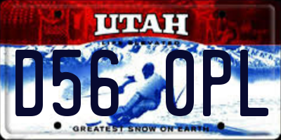 UT license plate D560PL