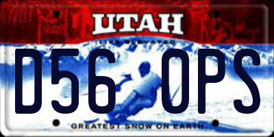 UT license plate D560PS