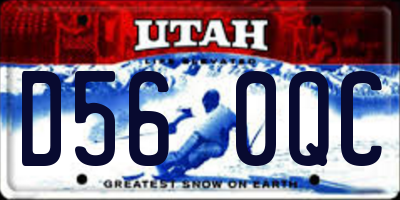UT license plate D560QC
