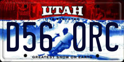 UT license plate D560RC