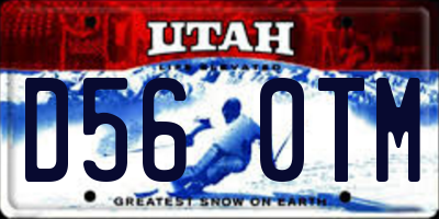 UT license plate D560TM